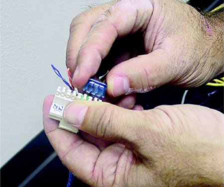 وصل کردن جک کیستون شبکه