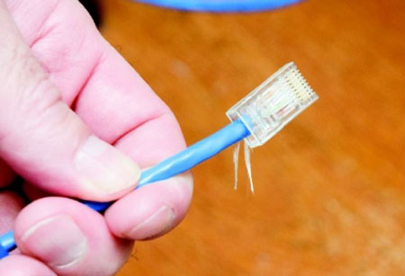 کابل شبکه سوکت خورده