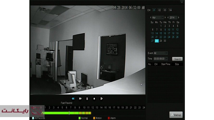 تنظیمات پخش فیلم در NVR