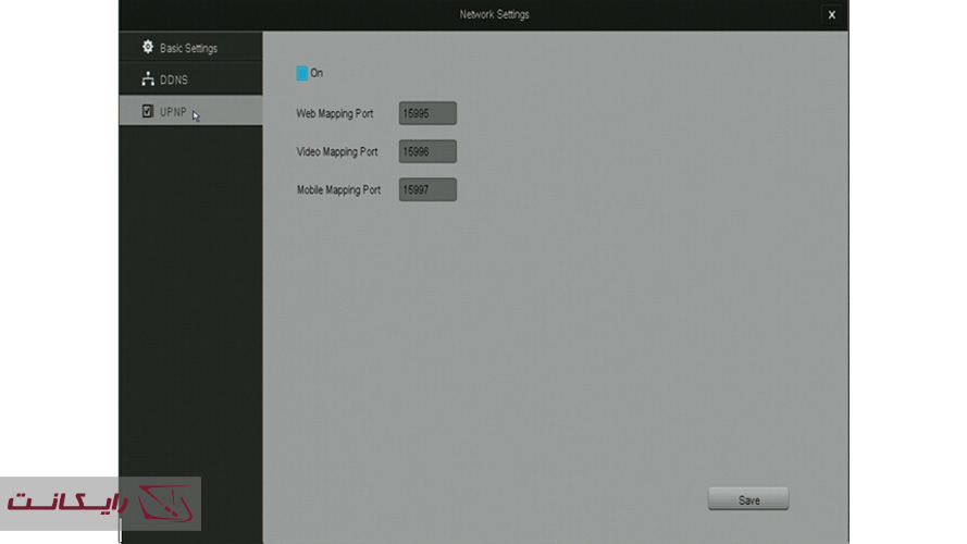 UPNPدر تنظیمات شبکه NVR