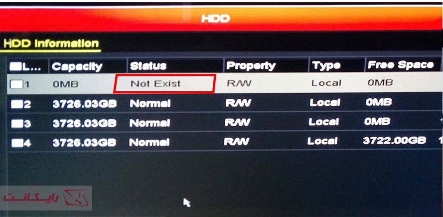 مشکل نشناختن هارد در DVR هایک ویژن