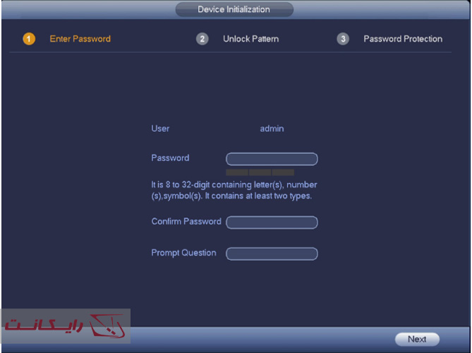 1-راه اندازی اولیه NVR  داهوا